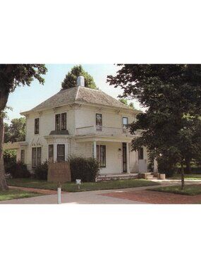 Eisenhower Home & Museum Postcard Historic Abilene Kansas MCG Litho USA Vintage